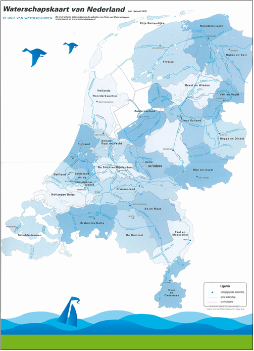 Waterschapskaart van Nederland